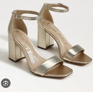 Sam Edelman Metallic Gold Heels